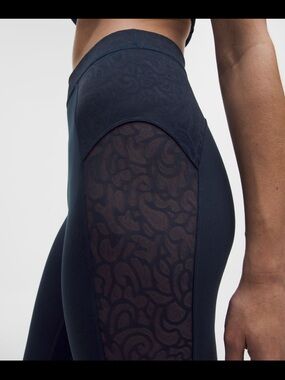 🧘🏼‍♀️ NWT 🧘🏼‍♀️ Lululemon Sheer Lace Jacquard Panelled High-Rise Tight 25" 12